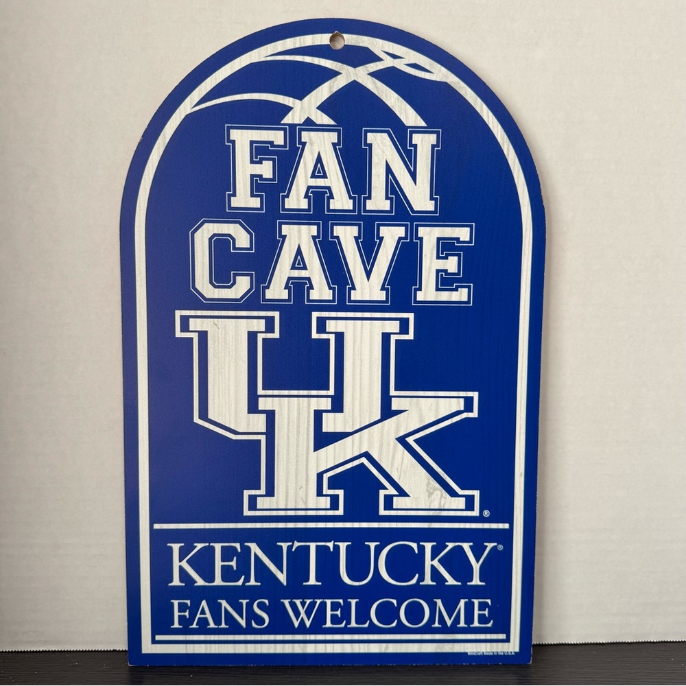University of Kentucky Fan Cave Blue Wall Sign-Man Cave-Wildcats-UK